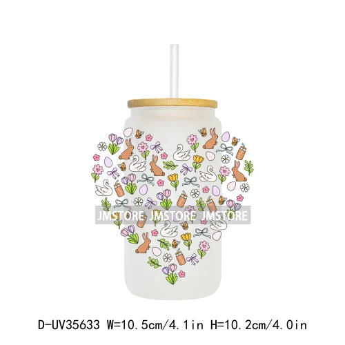 New Positive Quotes Bookish UV Sticker Decals For Libbey Cold Cups Mugs Tumbler Transfer Stickers Waterproof High Quality Labels