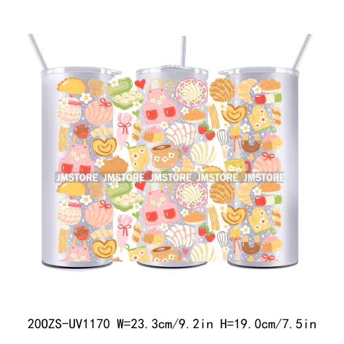 Floral Fruit Bookish Affirmation 20OZ Tumbler Wraps Ready To Ship UV DTF Transfer Stickers Waterproof Prints For Skinny Tumbler