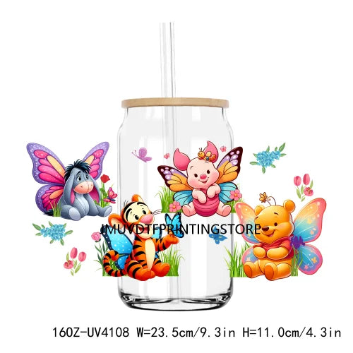 Cartoon Baby Princess 16OZ UV DTF Cup Wrap Transfers Sticker Custom Label DIY Waterproof Logo For Libbey Glass Can Latin Culture