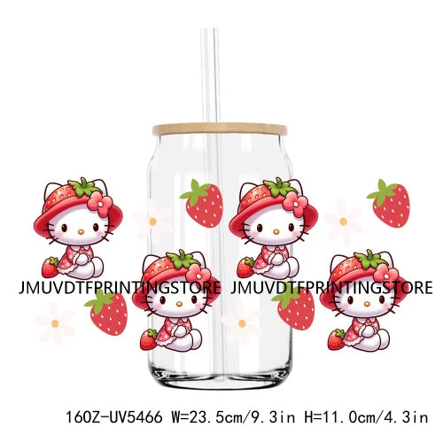 Popular Cartoon Character Sport 16OZ UV DTF Cup Wrap Transfer Stickers Custom Label Durable Waterproof Logo For Libbey Glass Can