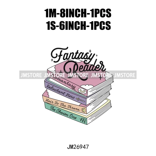 Happiest Reading Spooky Mystery Fantasy Reader Affirmation Positive Quotes Book Club DTF Iron On Transfers Stickers For T-shirts