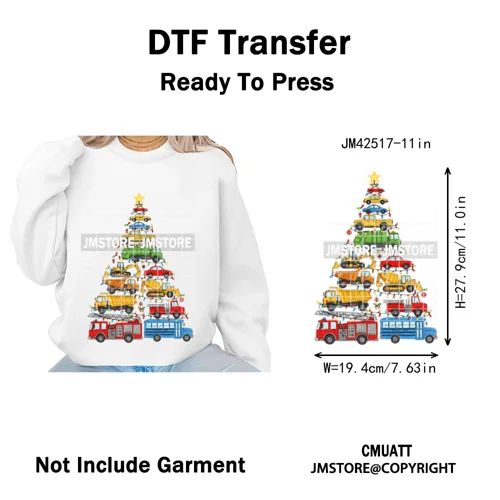 Preppy Brushstroke Gingerbread Santa Bow Tree Merry Christmas Girly Iron on DTF Transfers Stickers Ready to Press for T-shirts