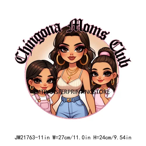 Latina Mexican Chingona Chicana Mom Sayings Hay Comida En La Cas Porque Soy Tu Madre Y Punto DTF Transfer Stickers For Hoodies