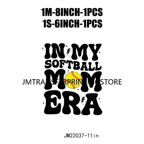 In My Ball Sport Mom Era Mother's Day Faux Glitter Dalmatian Lightning Bolt Soccer Mama DTF Transfer Stickers For Clothing