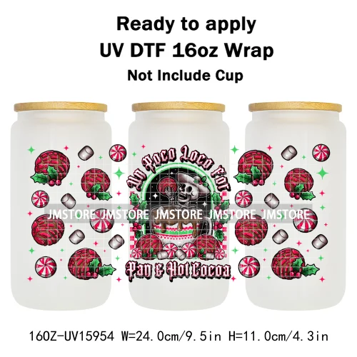 Mexican Culture Drinks Tequila Evil Eye 16OZ UV DTF Cup Wrap Ready To Apply Waterproof Transfer Stickers For Libbey Glass Can