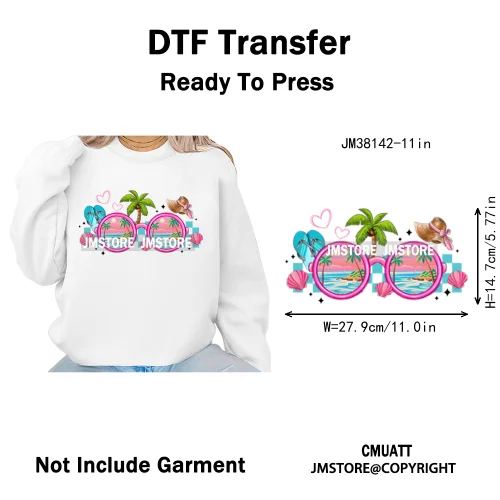 Funny Bruh We Out Teachers School Summer Drink Waves Camping Vibes Iron on DTF Heat Transfer Stickers Ready to Press for Clothes
