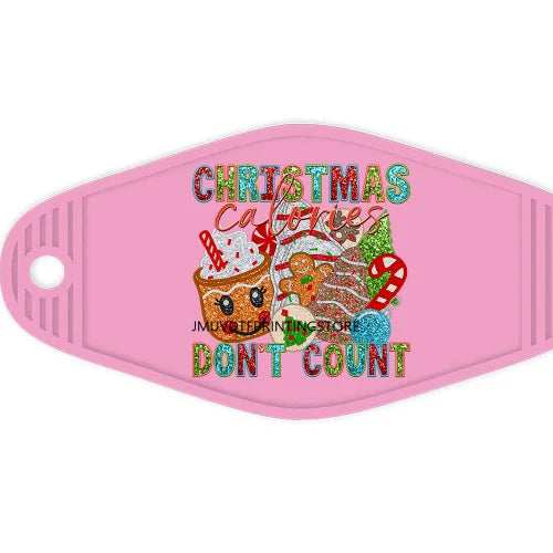 Somebody's Holly Jolly Mama High Quality WaterProof UV DTF Sticker For Motel Hotel Keychain Christmas Pan Dulce Mexican Xmas