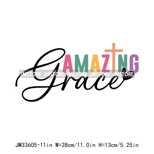 Colorful Faith Jesus God Religious Bible Verse Affirmation Spirits Iron On DTF Transfers Stickers Ready To Press T-shirts Bags