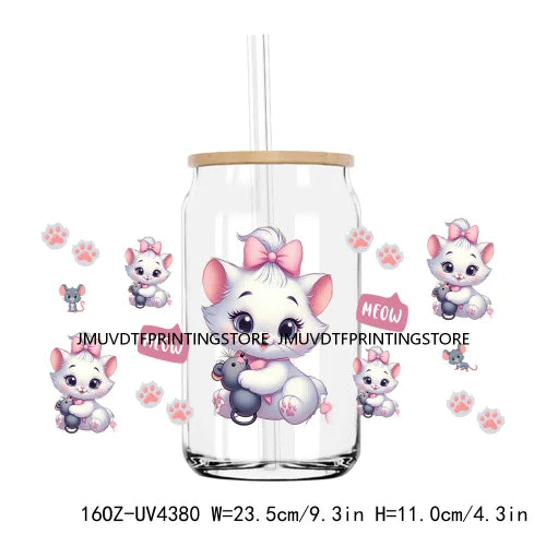 New Mexican Snacks Cartoon Cat Fiesta UV DTF Sticker For 16OZ Libbey Glass Cup Can Wrap Transfer Sticker Custom Labels DIY Logo