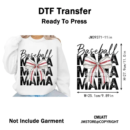 Retro Football Touchdown Season Checkered Coquette Sport Mama Iron on DTF Washable Transfers Sticker Ready to Press for T-shirts