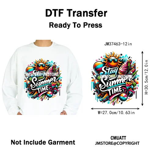 12in Colorful Rap Music Rock Vibes Mud Master Truck Space Trip Graffiti Iron on DTF Transfer Stickers Ready to Press for T-shirt