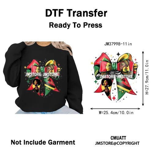 Celebrate Afro Dope Woman Juneteenth Since 1865 Freedom Power Vibes Independence Day Iron on  DTF Transfer Stickers For T-shirts