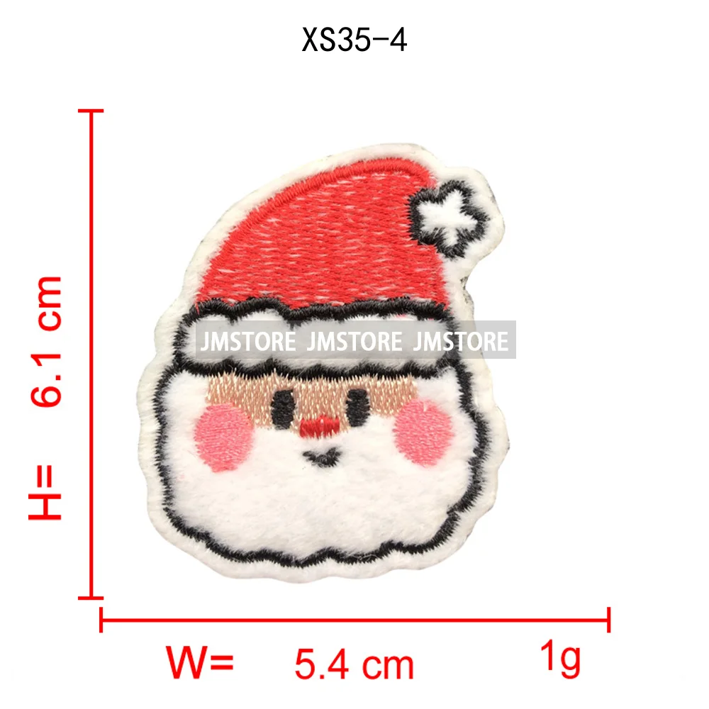 Sweet Christmas Small Size Snowman Santa Cozy Animal Xmas Holiday Gifts Kids Embroidery Appliques Iron on Patches for Clothing