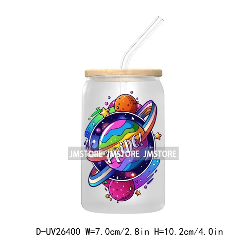 Pride Love Rainbow Heart UV DTF Transfer Stickers Decals For Libbey Cold Cups Mugs Durable Waterproof Custom Logo Label Best Gay