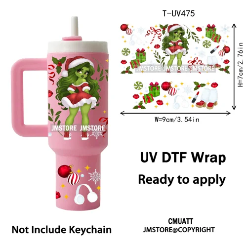 Cartoon Movie Thanksgiving Christmas UV DTF Keychain Wraps Ready To Apply Durable Custom UV Stickers For Mini Tumbler Keychain