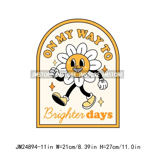 Custom Mental Health Enjoy Beautiful Good Life Iron On Press Logos Positive Thoughts Quotes DTF Transfers Stickers For Clothes