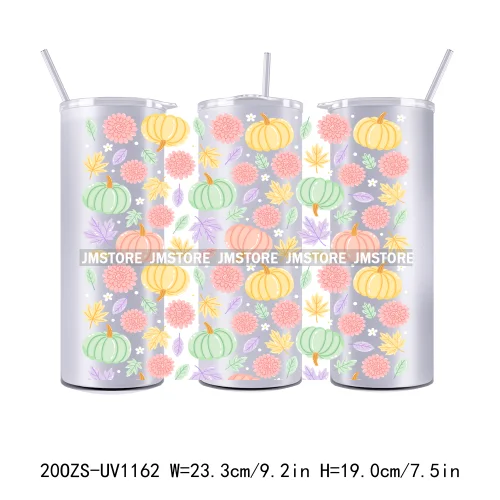 Cozy Season Fall Thanksgiving UV DTF Tumbler Wraps Durable Ready To Apply Transfer Stickers For 20OZ Straight Skinny Tumblers