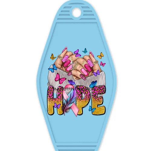 In October We Wear Pink High Quality WaterProof UV DTF Sticker For Motel Hotel Keychain Fight Breast Cancer