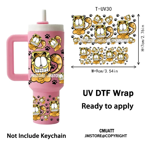 Trendy Cartoon Movies UV DTF Mini Tumbler Keychain Wraps Ready To Press High Quality Wraps UV Stickers for Tumbler Keychain