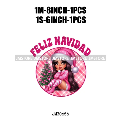 Pan Dulce Concha Ghost Christmas Feliz Latina Girl Muerta Por Dentro Pero Es Navidad Iron On DTF Transfers Stickers For Clothes