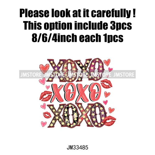 Pink Loved XOXO Coquette Bow Animal Western Cupid Sweet Valentine Iron On DTF Transfers Stickers Ready To Press For Sweatshirts