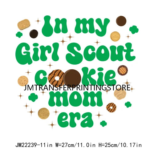 Funny In My Girl Mom Scout Cookie Era Print Logo Cookie Moms Girls Club Iron On DTF Transfer Stickers Ready To Press For Clothes