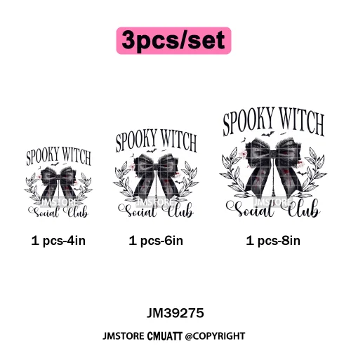 Witchy Goose Howday Pumpkin Boo Ghost Spooky Season Coquette Halloween Iron on DTF Transfers Stickers Ready to Press for Clothes