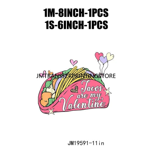 Mexican Latine Valentine's Day Concha Pan Ducle DTF Transfer Iron On Heat Press Sticker For Bag Pillow Hoodies