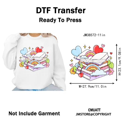 Funny Book Lover Club Inspirational Sayings Reading Coffee Iron on DTF Washable Transfers Stickers Ready to Press for Clothing