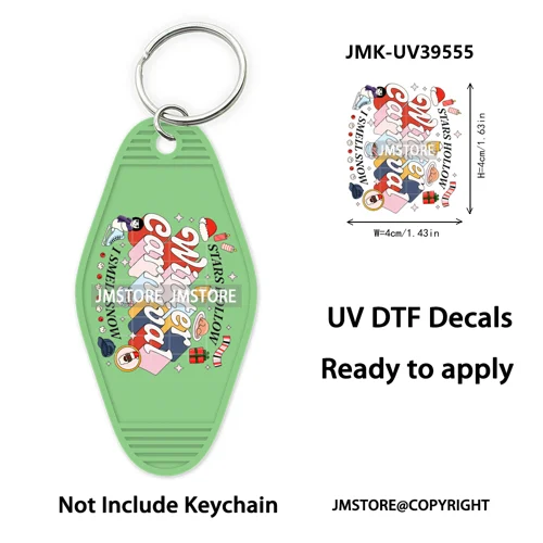 Season Reading Bookish Affirmation UV DTF Motel Keychain Decal Ready To Ship Custom Transfer Stickers Prints For Hotel Keychain