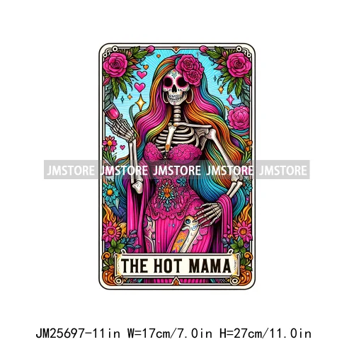 Wholesale Hot Mama Teacher Design Hockey Baseball Player Tarot Card DTF Iron on Decals Heat Press Transfer Stickers for Clothing