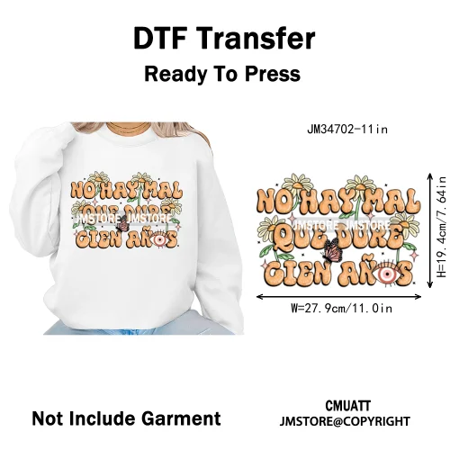Funny Mexican Self-Love Latina Amor Propio Era Inverted Washable Iron on DTF Transfers Stickers Ready to Press for Sweatshirts