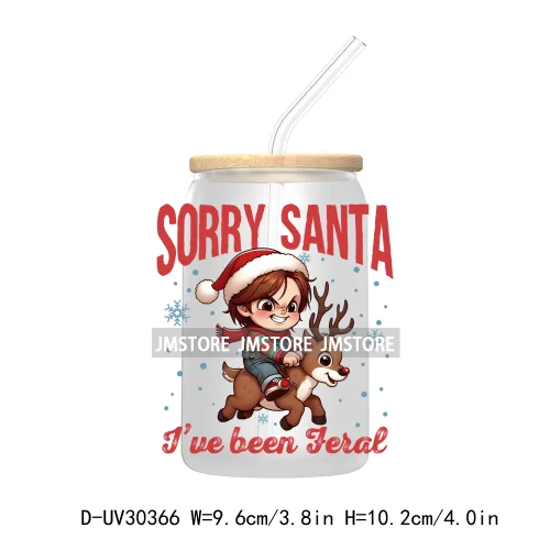 Christmas Horror Movie Killers UV DTF Transfer Stickers Decals For Libbey Cold Cups Mugs Tumbler High Quality Cartoon Characters