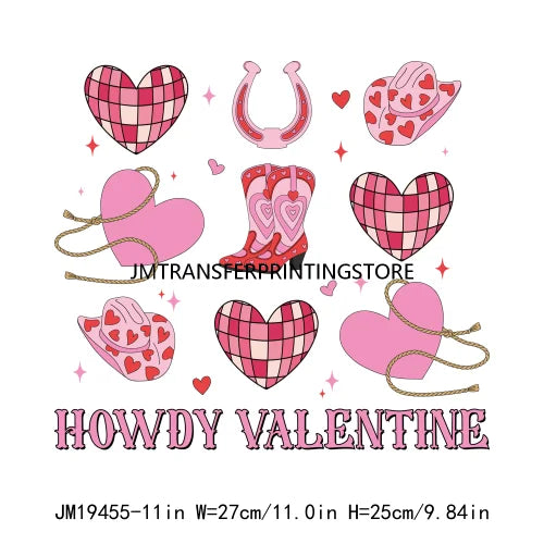 Retro Candy Coffee Howdy Valentine Groovy Love XOXO Heart Breaker Fries Before Guys Iron On DTF Transfer Stickers For Sweatshirt