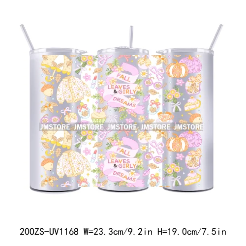 Cozy Season Fall Thanksgiving UV DTF Tumbler Wraps Durable Ready To Apply Transfer Stickers For 20OZ Straight Skinny Tumblers