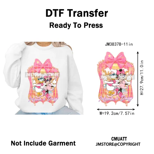 Retro Cartoon Happy Summer Vacation Vibes Coquette Seashells Iron on DTF Heat Transfer Stickers Ready to Press for Clothes Bags