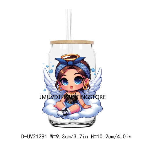 Hot Sale Cute Chicano Baby Angel UV DTF Transfer Sticker Decals For Libbey Cold Cup Mugs Tumbler Waterproof DIY Logo Mexican Kid