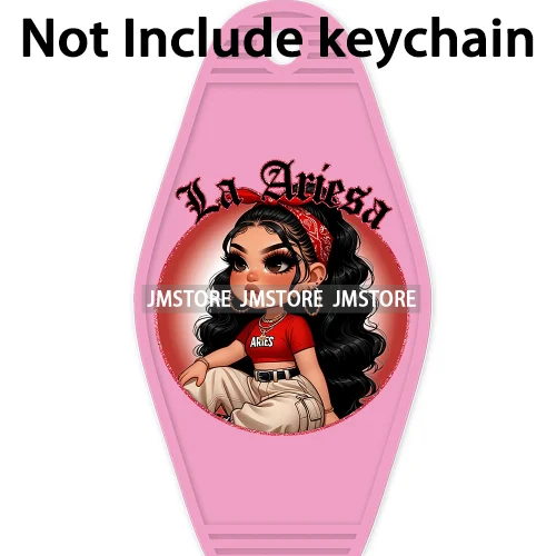 Chicana Chola Chibi Style Latina Zodiac High Quality Durable WaterProof UV DTF Stickers For Motel Hotel Keychain Lady Women