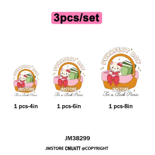 Cute Summer Book Picnic Kindle Club Beach Reading Bookish Vacation Iron on DTF Transfer Stickers Ready to Press for Clothes Bags