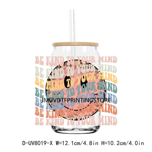 Mental Health Positive Motivational Matter UV DTF Transfer Stickers Decals For Libbey Cold Cups Mugs Tumbler Waterproof DIY Logo