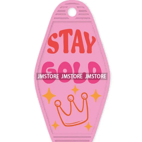 Make Today Awesome Amazing High Quality WaterProof UV DTF Sticker For Motel Hotel Keychain Positive Inspirational Saying