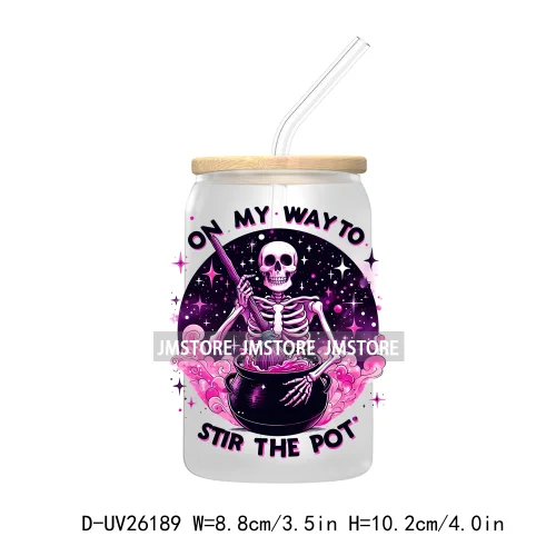 Antisocial Snarky Skeleton Skull UV DTF Transfer Stickers Decals For Libbey Cold Cups Mugs Durable Waterproof Custom Logo Labels