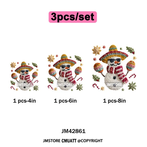 Faux Yarn Christmas Tree Cake Knitting Holiday Xmas Festive Iron on DTF Washable Transfers Stickers Ready to Press for T-shirts