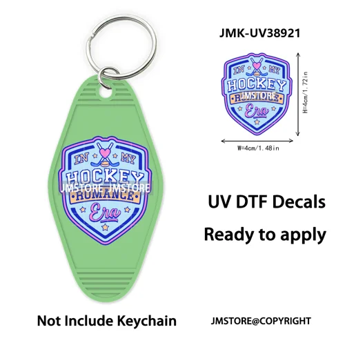 Reading Book Animals Mental Health UV DTF Motel Keychain Wraps Ready To Apply Waterproof High Quality Hotel Keychain Decals