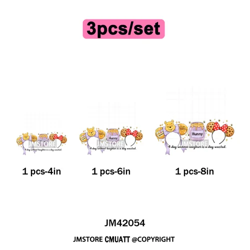 Retro Cartoon Magical Princess Girly Bow Mouse Ears Headbands Iron on DTF Washable Transfers Stickers Ready to Press for Hoodies