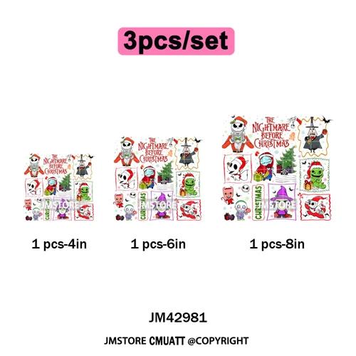 Very Merry Christmas Party Cartoon Princess Kids Friends Winter Gifts Iron on DTF Transfers Stickers Ready to Press for Textiles