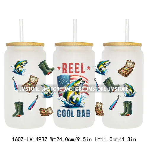 Dad Daily Affirmations Father's Day 16OZ UV DTF Cup Wrap Ready To Apply Waterproof Transfer Sticker For Libbey Glass Can Tumbler