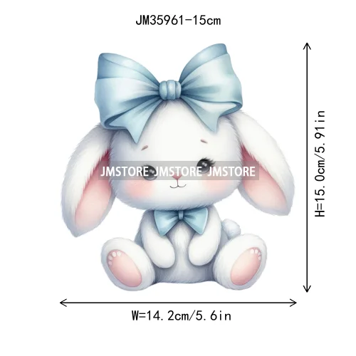 15cm 5.9in Creative Bow Sheep Tiger Animal Iron On Heat Transfer Sticker For Clothes Printed Thermal Washable T-Shirt Applique