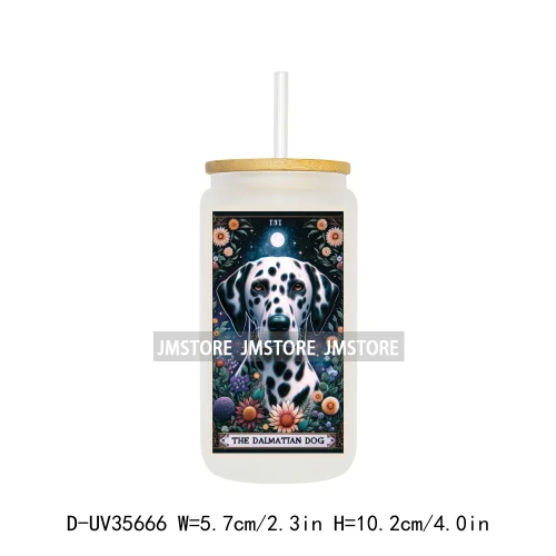 Dog Cat Animals Tarot Card UV Sticker Decals For Libbey Cold Cups Mugs Tumbler Transfer Stickers Waterproof High Quality Labels