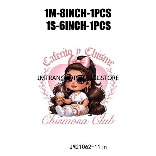 Chicana Religiosa Rose Gold Chola Chingona Bendecida Designs In My Coquette Era Homegirls DTF Transfer Stickers For Hoodies Bags